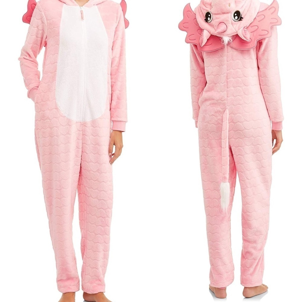 Secret Treasures Womens Unicorn Pink Animal Onesie Pajamas/ Costume size Size M